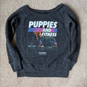 PUPPIES MAKE ME HAPPY SWEATSHIRT SMALL